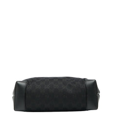 グッチ GGキャンバス ショルダーバッグ 337598 ブラック キャンバス レザー レディース GUCCI 【中古】