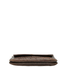 グッチ チェーン ショルダーバッグ 251820 ブラウン オーストリッチ レディース GUCCI 【中古】