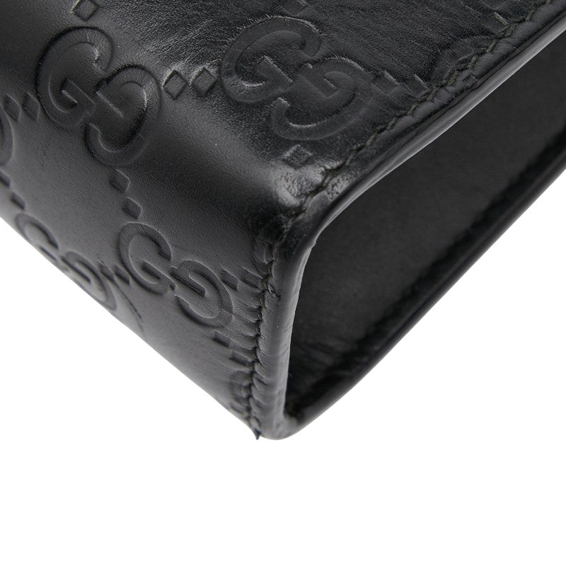 グッチ シェリーライン グッチシマ クラッチバッグ セカンドバッグ 475316 ブラック マルチカラー レザー キャンバス メンズ GUCCI 【中古】