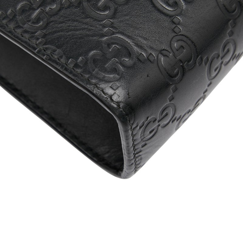 グッチ シェリーライン グッチシマ クラッチバッグ セカンドバッグ 475316 ブラック マルチカラー レザー キャンバス メンズ GUCCI 【中古】