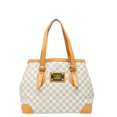 ルイ ヴィトン ダミエ アズール ハムステッドMM トートバッグ ショルダーバッグ N51206 ホワイト PVC レザー レディース LOUIS VUITTON 【中古】