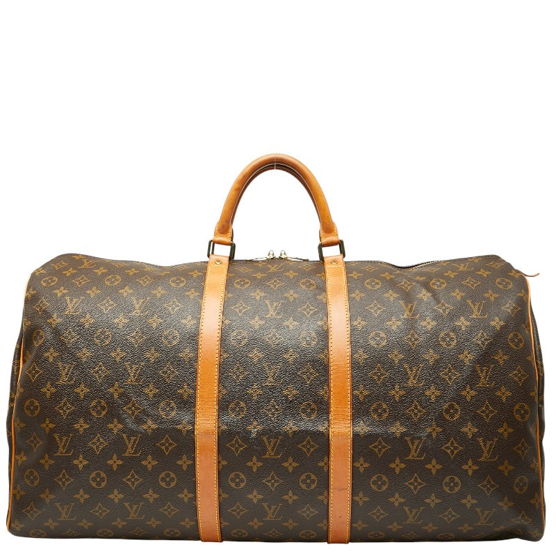 ルイ ヴィトン モノグラム キーポル60 ボストンバッグ トラベルバッグ M41422 ブラウン PVC レザー レディース LOUIS VUITTON 【中古】