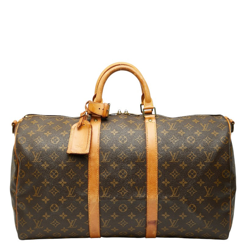 ルイ ヴィトン モノグラム キーポル バンドリエール50 ボストンバッグ M41416 ブラウン PVC レザー レディース LOUIS VUITTON 【中古】