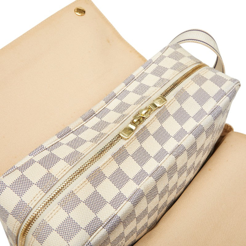 ルイ ヴィトン ダミエ アズール ナヴィグリオ ショルダーバッグ N51189 ホワイト PVC レザー レディース LOUIS VUITTON 【中古】