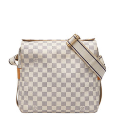 ルイ ヴィトン ダミエ アズール ナヴィグリオ ショルダーバッグ N51189 ホワイト PVC レザー レディース LOUIS VUITTON 【中古】
