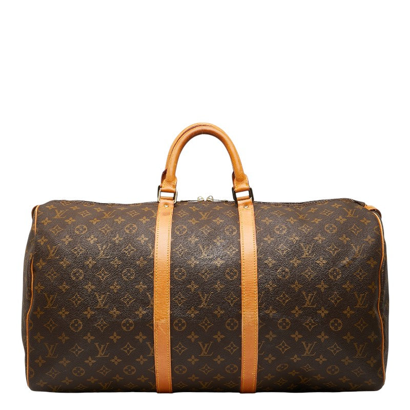 ルイ ヴィトン モノグラム キーポル55 ボストンバッグ トラベルバッグ M41424 ブラウン PVC レザー レディース LOUIS VUITTON 【中古】