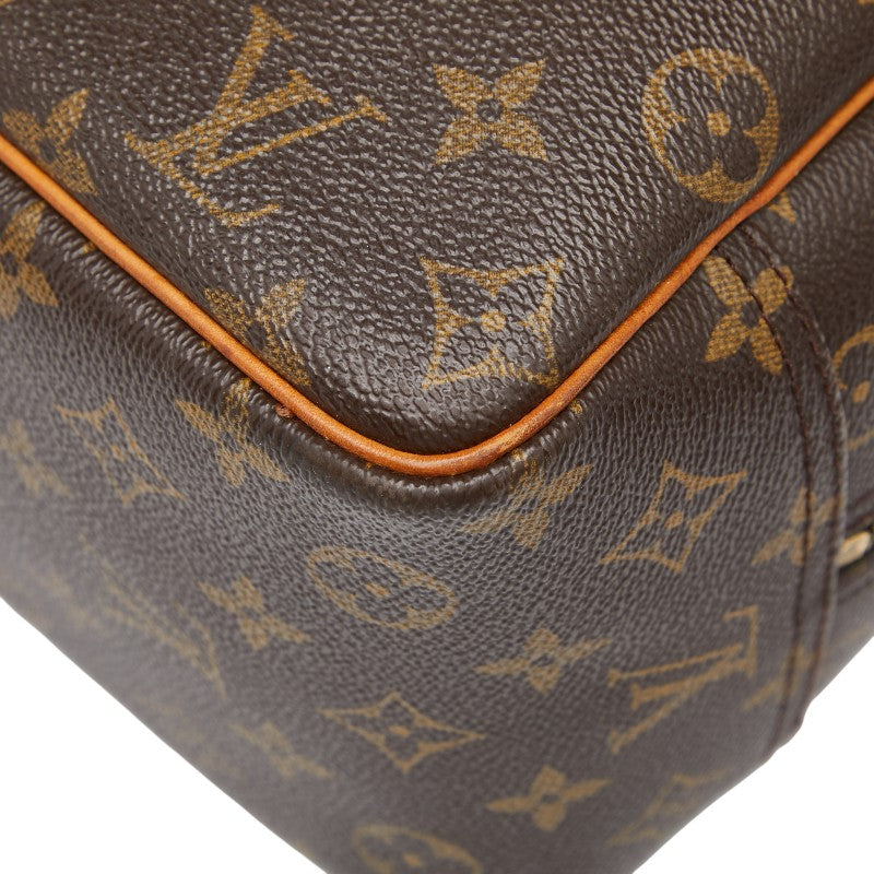 ルイ ヴィトン モノグラム ドーヴィル ハンドバッグ M47270 ブラウン PVC レザー レディース LOUIS VUITTON 【中古】