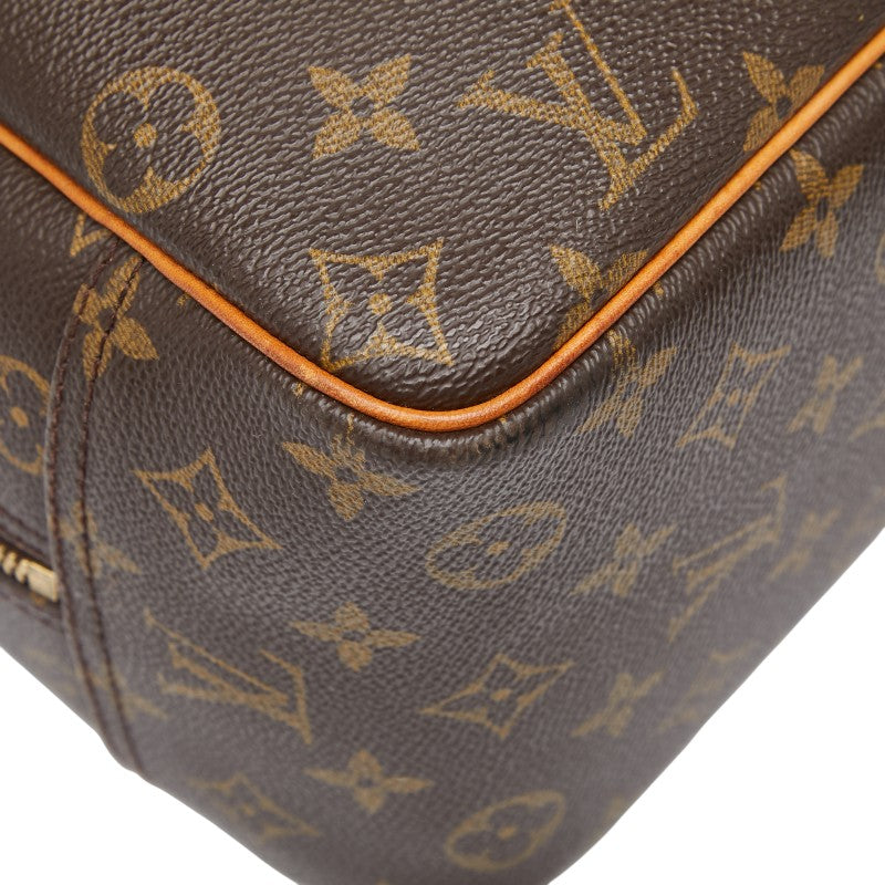 ルイ ヴィトン モノグラム ドーヴィル ハンドバッグ M47270 ブラウン PVC レザー レディース LOUIS VUITTON 【中古】