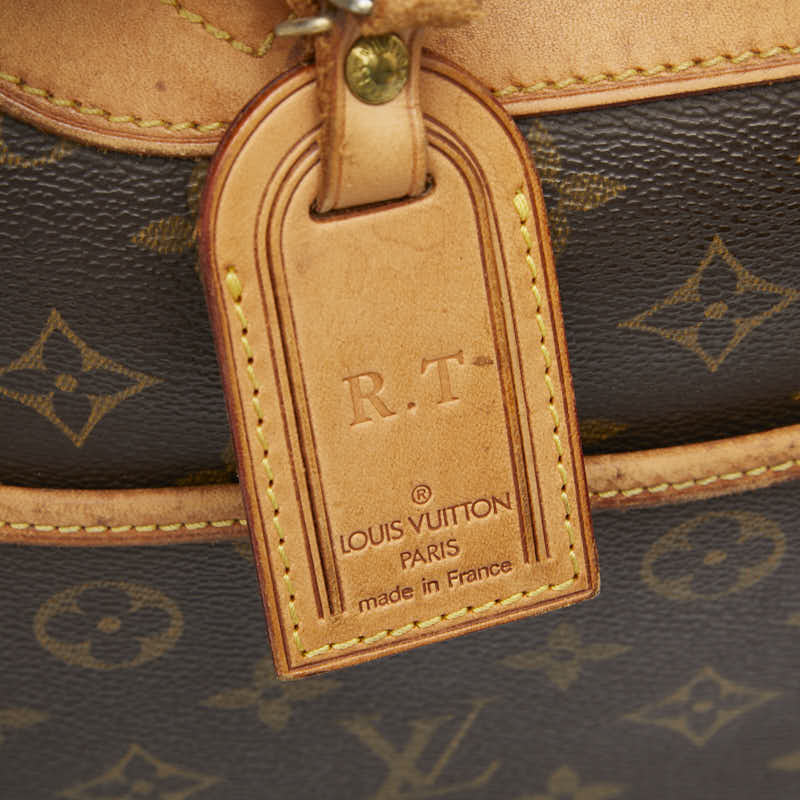 ルイ ヴィトン モノグラム ドーヴィル ハンドバッグ M47270 ブラウン PVC レザー レディース LOUIS VUITTON 【中古】