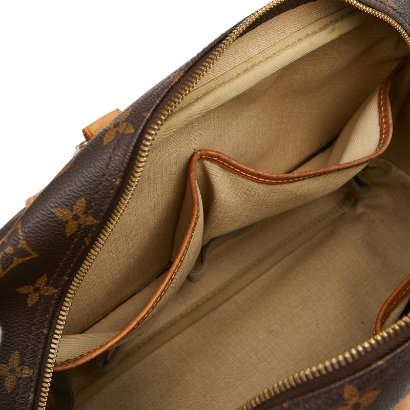 ルイ ヴィトン モノグラム ドーヴィル ハンドバッグ M47270 ブラウン PVC レザー レディース LOUIS VUITTON 【中古】