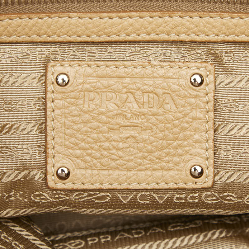 プラダ ハンドバッグ BN1713 ベージュ レザー レディース PRADA 【中古】