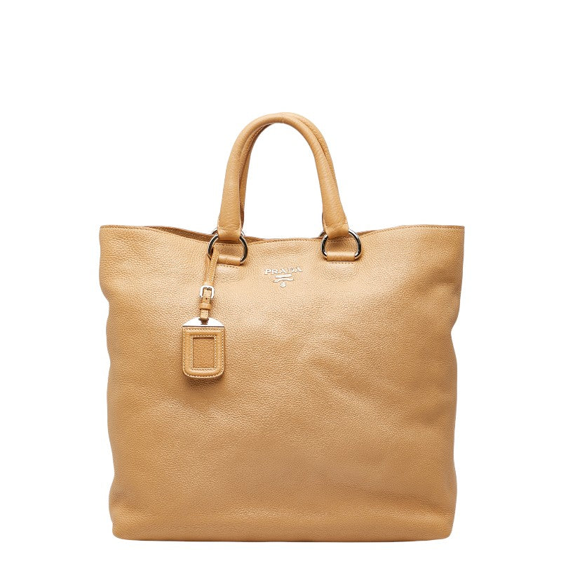 プラダ ハンドバッグ BN1713 ベージュ レザー レディース PRADA 【中古】