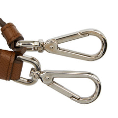 プラダ ショルダーストラップ ブラウン シルバー レザー レディース PRADA 【中古】
