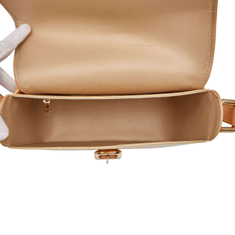 ルイ ヴィトン モノグラム ヴェルニ クリスティGM ショルダーバッグ M91147 ベージュ パテントレザー レディース LOUIS VUITTON 【中古】