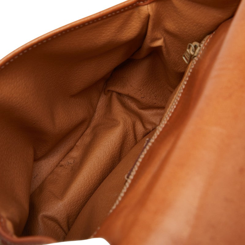 セリーヌ マカダム スターボール ショルダーバッグ ベージュ ブラウン PVC レザー レディース CELINE 【中古】