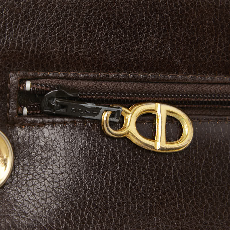 ディオール CDロゴ ワンショルダーバッグ ブラウン レザー レディース Dior 【中古】