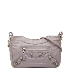 バレンシアガ ジャイアントヒップ ショルダーバッグ 237203 パープル レザー レディース BALENCIAGA 【中古】