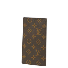 ルイ ヴィトン モノグラム ポルトカルトクレディ 札入れ 長財布 M60825 ブラウン PVC レザー レディース LOUIS VUITTON 【中古】