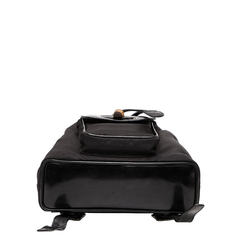 グッチ バンブー ミニリュック バックパック 003.1998.0030 ブラック ナイロン レザー レディース GUCCI 【中古】