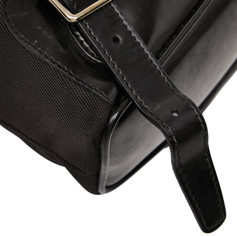 グッチ バンブー ミニリュック バックパック 003.1998.0030 ブラック ナイロン レザー レディース GUCCI 【中古】