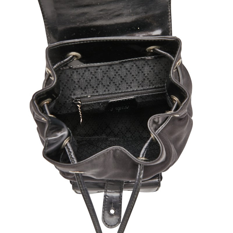 グッチ バンブー ミニリュック バックパック 003.1998.0030 ブラック ナイロン レザー レディース GUCCI 【中古】