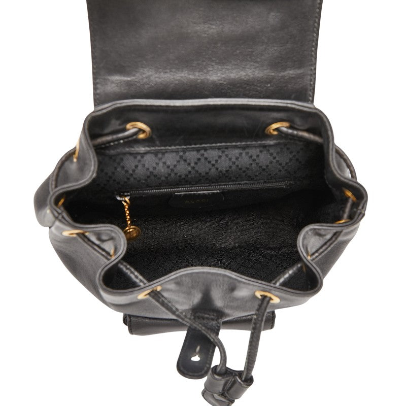 グッチ バンブー リュック バックパック 003 1705 0030 ブラック スウェード レザー レディース GUCCI 【中古】