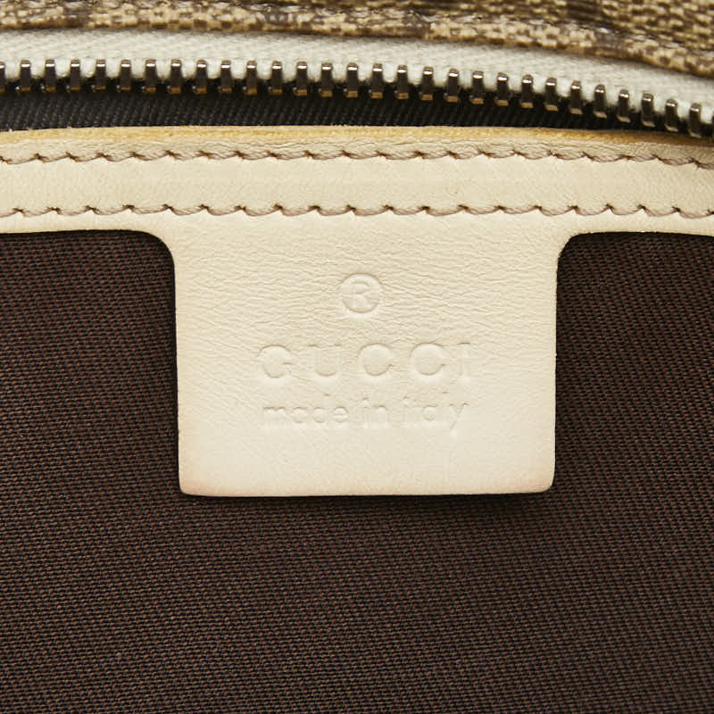 グッチ GGスプリーム ハンドバッグ トートバッグ 211138 ベージュ アイボリー PVC レザー レディース GUCCI 【中古】