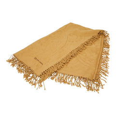 マリクレール ロゴ刺繍 マフラー ブラウン ウール レディース mariclaire 【中古】