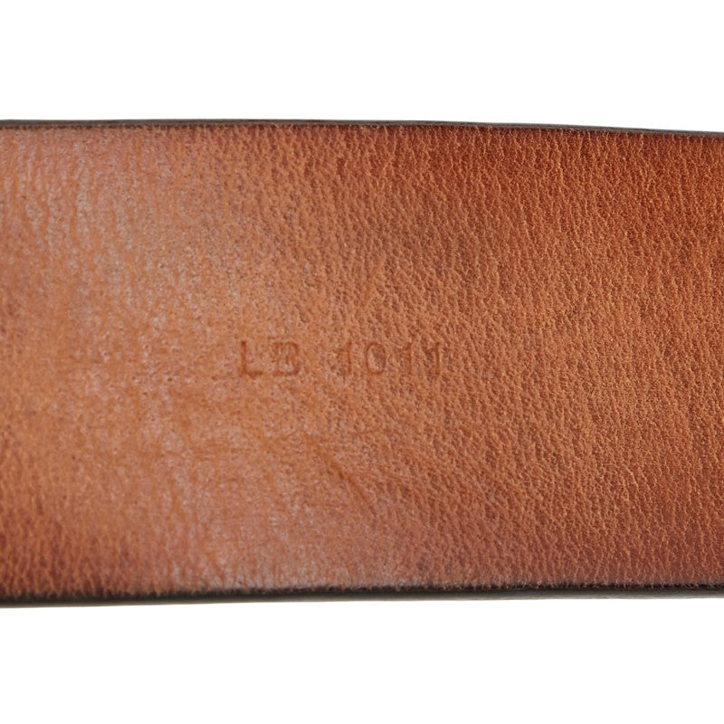 ルイ ヴィトン ダミエ サンチュール キャレ ベルト M6802 ブラウン ゴールド PVC メッキ メンズ LOUIS VUITTON 【中古】