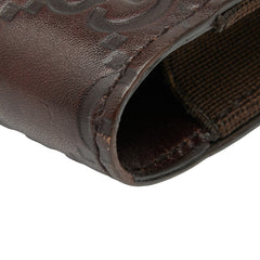 グッチ グッチシマ ネックポーチ フォンホルダー 125848 ダークブラウン レザー レディース GUCCI 【中古】