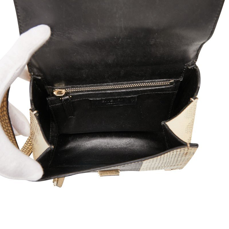 ジバンシー パンドラボックス 斜め掛け ショルダーバッグ ベージュ ブラック レザー レディース Givenchy 【中古】
