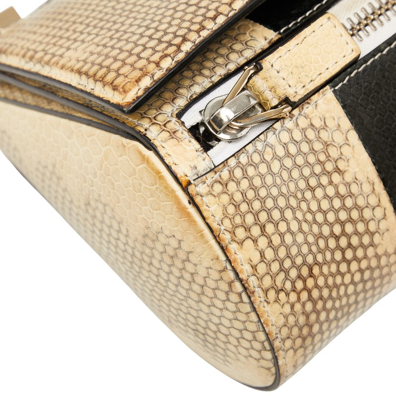 ジバンシー パンドラボックス 斜め掛け ショルダーバッグ ベージュ ブラック レザー レディース Givenchy 【中古】