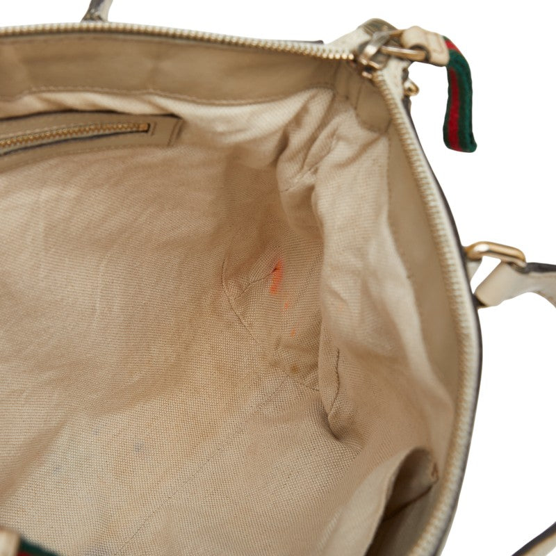 グッチ GGキャンバス メイフェア トートバッグ ショルダーバッグ 2WAY 269894 ベージュ アイボリー キャンバス レザー レディース GUCCI 【中古】