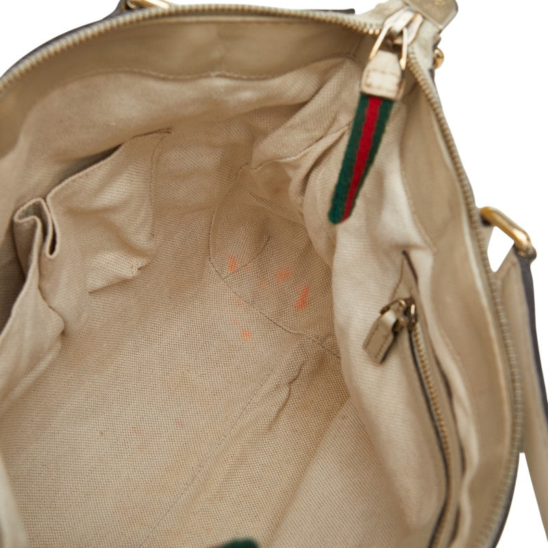 グッチ GGキャンバス メイフェア トートバッグ ショルダーバッグ 2WAY 269894 ベージュ アイボリー キャンバス レザー レディース GUCCI 【中古】