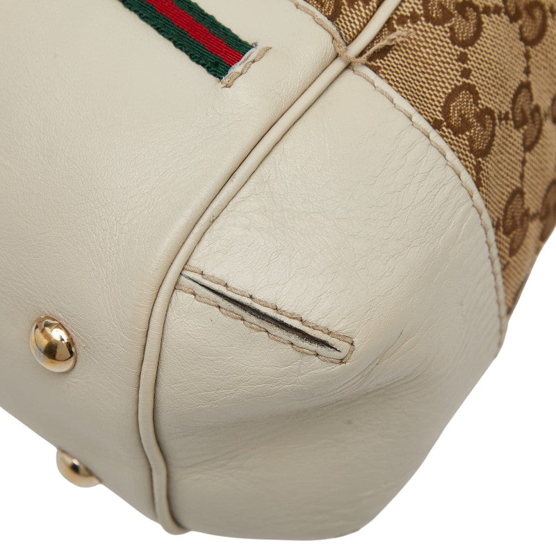 グッチ GGキャンバス メイフェア トートバッグ ショルダーバッグ 2WAY 269894 ベージュ アイボリー キャンバス レザー レディース GUCCI 【中古】