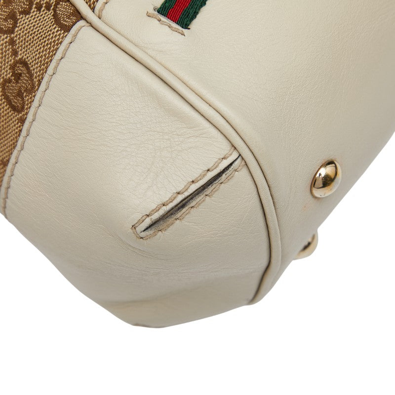 グッチ GGキャンバス メイフェア トートバッグ ショルダーバッグ 2WAY 269894 ベージュ アイボリー キャンバス レザー レディース GUCCI 【中古】