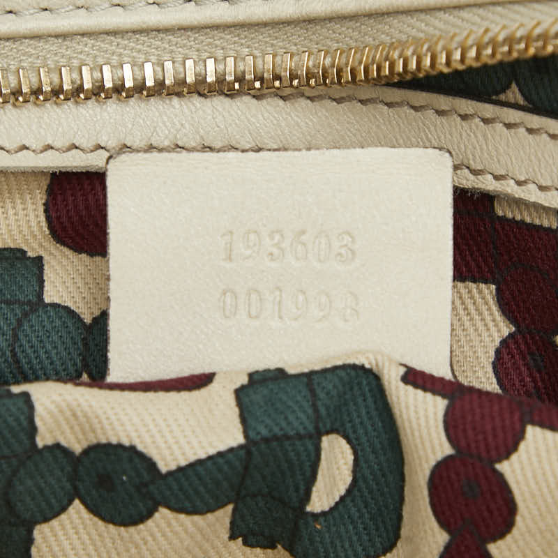 グッチ グッチシマ ハンドバッグ 193603 アイボリー レザー レディース GUCCI 【中古】