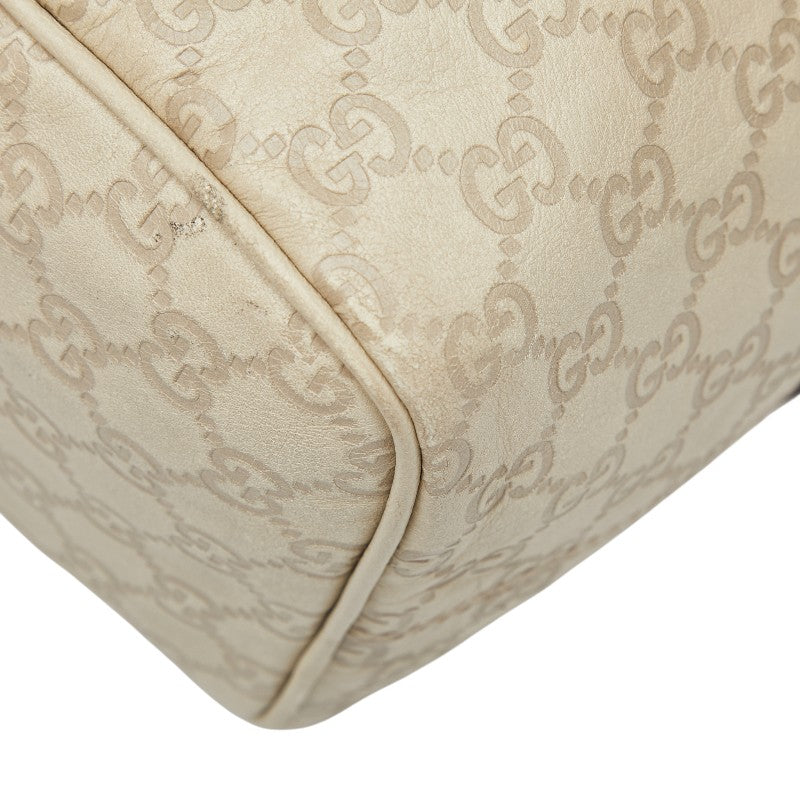 グッチ グッチシマ ハンドバッグ 193603 アイボリー レザー レディース GUCCI 【中古】