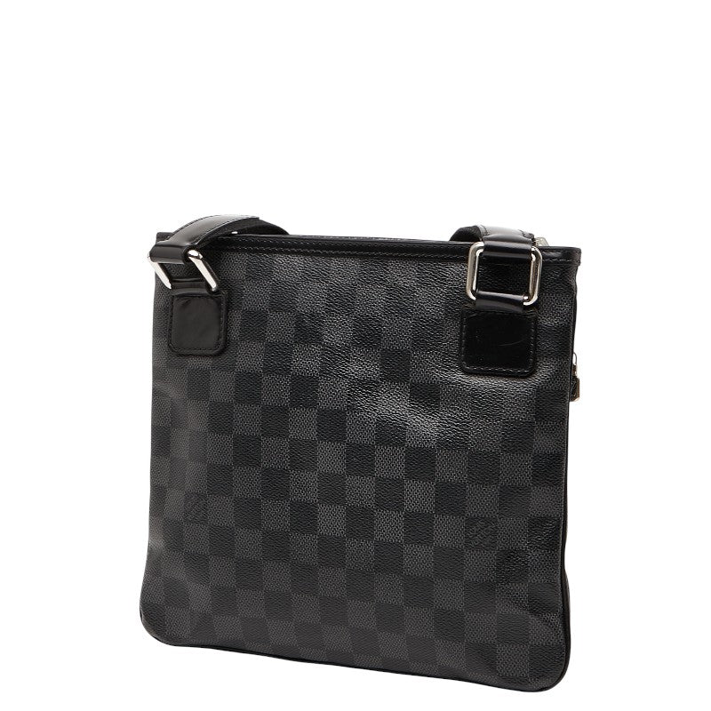 ルイ ヴィトン ダミエ グラフィット トマス 斜め掛け ショルダーバッグ N58028 ブラック PVC レザー レディース LOUIS VUITTON 【中古】