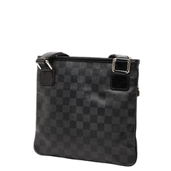 ルイ ヴィトン ダミエ グラフィット トマス 斜め掛け ショルダーバッグ N58028 ブラック PVC レザー レディース LOUIS VUITTON 【中古】