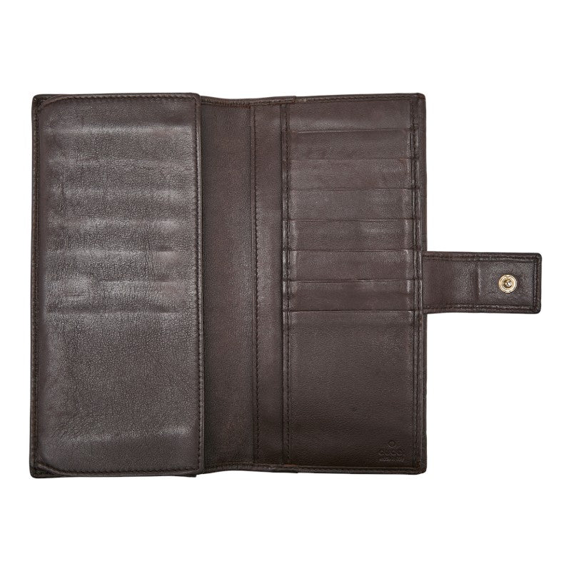 グッチ グッチシマ プリンシー 長財布 167464 ブラウン レザー レディース GUCCI 【中古】