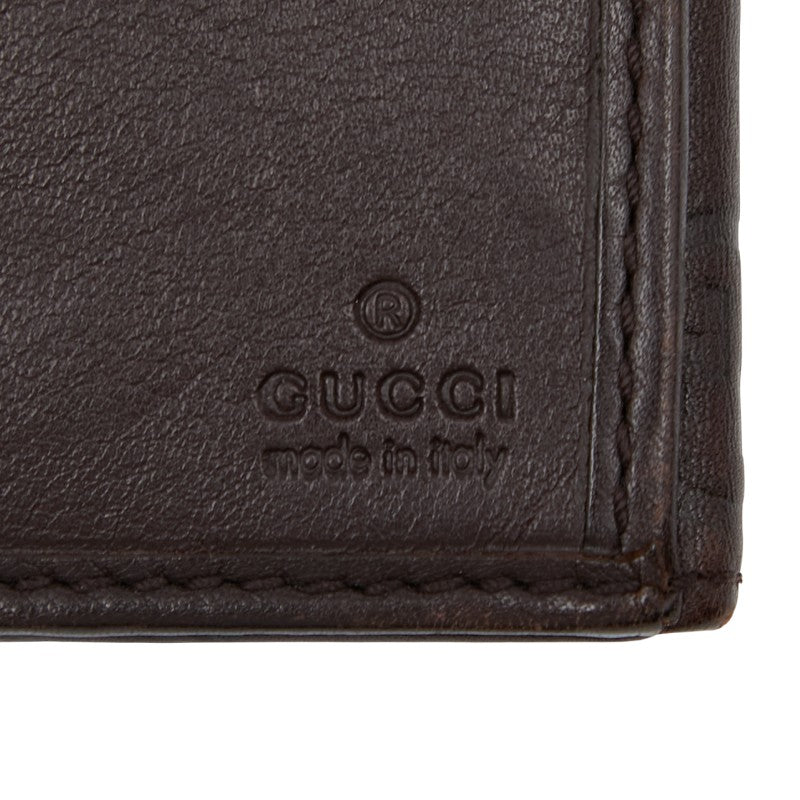 グッチ グッチシマ プリンシー 長財布 167464 ブラウン レザー レディース GUCCI 【中古】