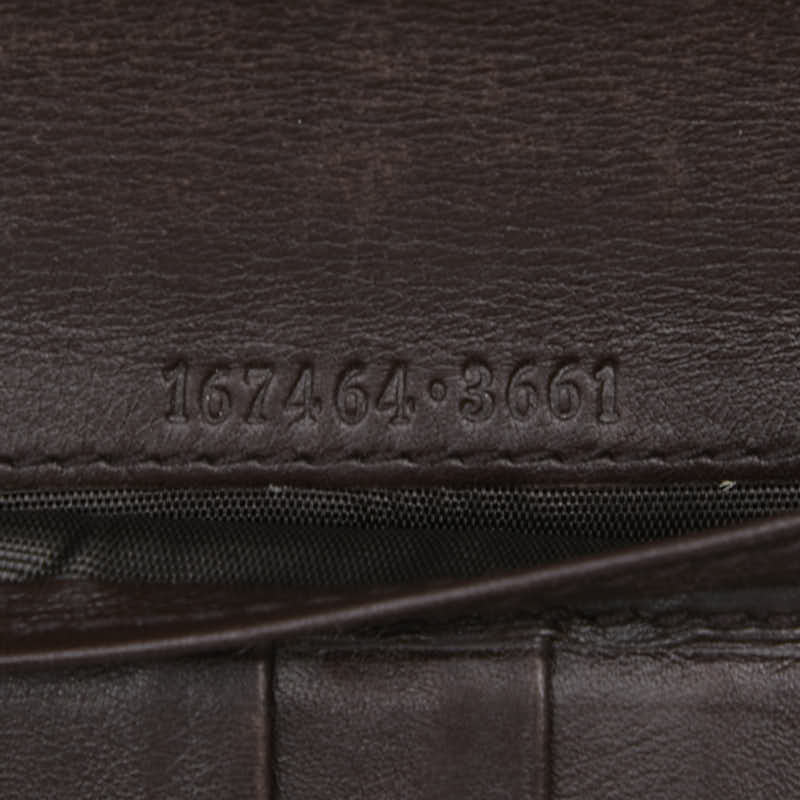 グッチ グッチシマ プリンシー 長財布 167464 ブラウン レザー レディース GUCCI 【中古】
