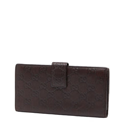 グッチ グッチシマ プリンシー 長財布 167464 ブラウン レザー レディース GUCCI 【中古】