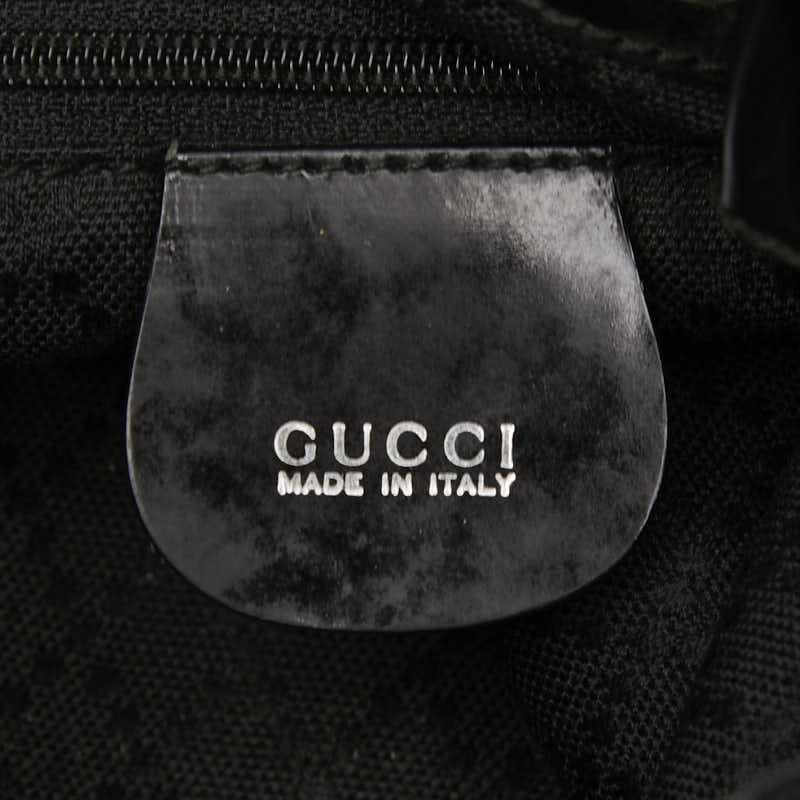 グッチ バンブー ハンドバック ショルダーバッグ2WAY 003 2854 ブラック ナイロン レザー レディース GUCCI 【中古】