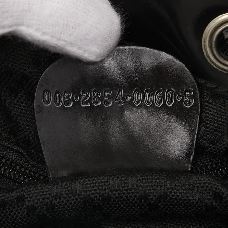 グッチ バンブー ハンドバック ショルダーバッグ2WAY 003 2854 ブラック ナイロン レザー レディース GUCCI 【中古】