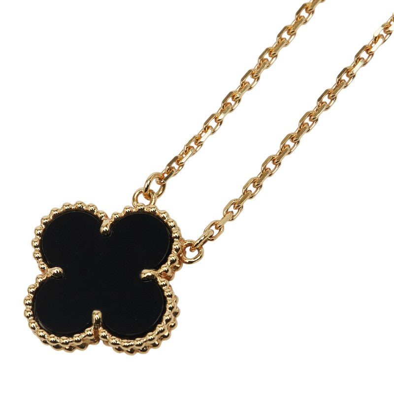 ヴァンクリーフ＆アーペル ヴィンテージ アルハンブラ ネックレス VCARA45800 ゴールド ブラック K18YG イエローゴールド オニキス レディース Van Cleef & Arpels 【中古】