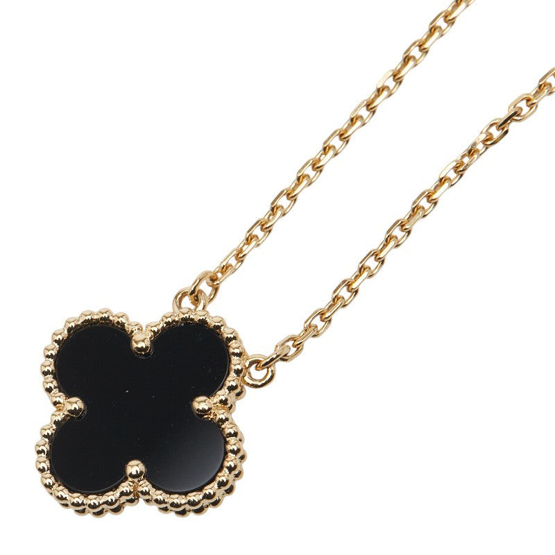 ヴァンクリーフ＆アーペル ヴィンテージ アルハンブラ ネックレス VCARA45800 ゴールド ブラック K18YG イエローゴールド オニキス レディース Van Cleef & Arpels 【中古】
