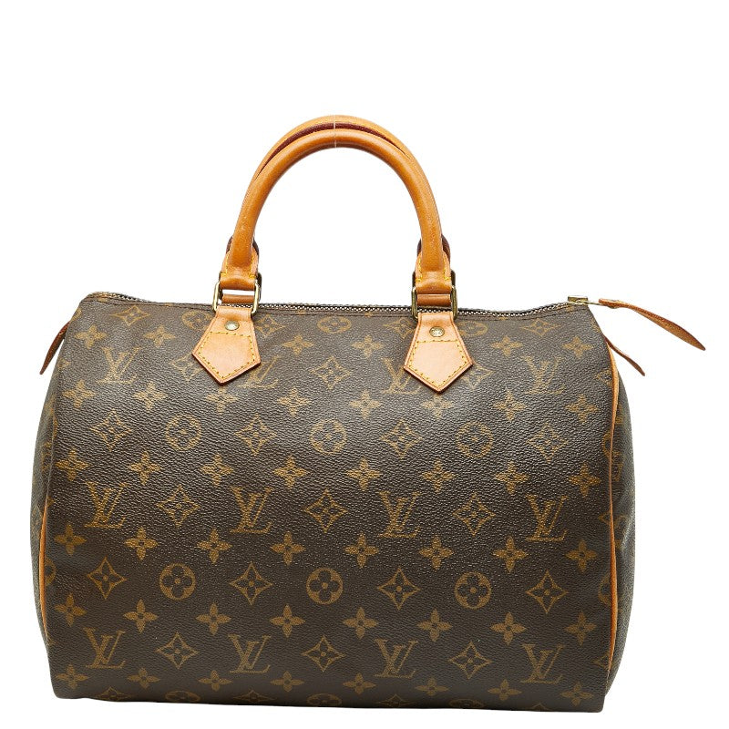 ルイ ヴィトン モノグラム スピーディ30 ハンドバッグ M41526 ブラウン PVC レザー レディース LOUIS VUITTON 【中古】