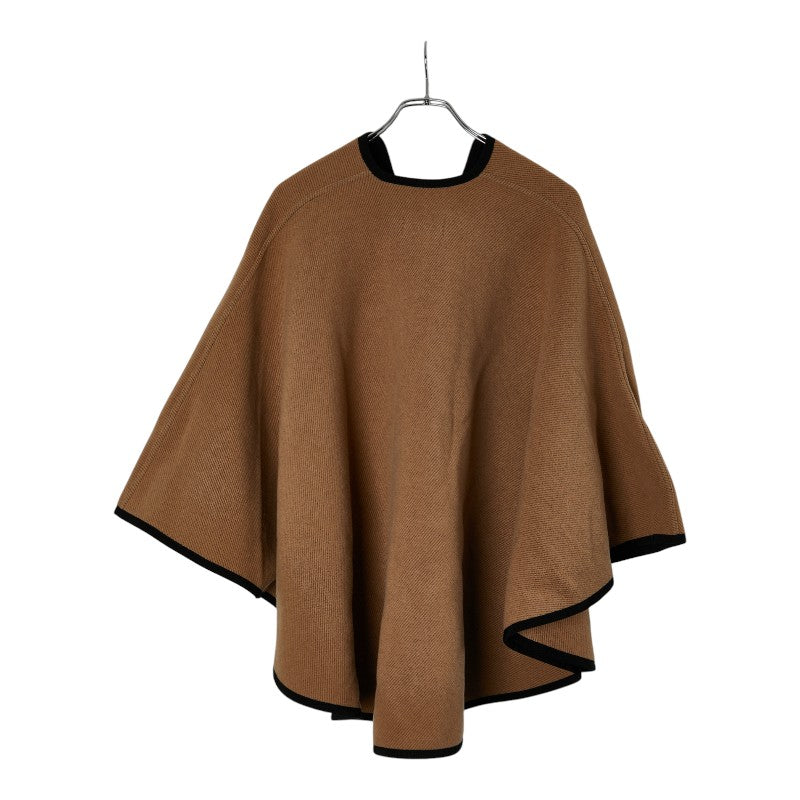 バーバリー ポンチョ ベージュ ブラック ウール カシミヤ レディース BURBERRY 【中古】